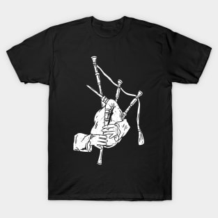 BAGPIPER GRUNGE WHITE T-Shirt